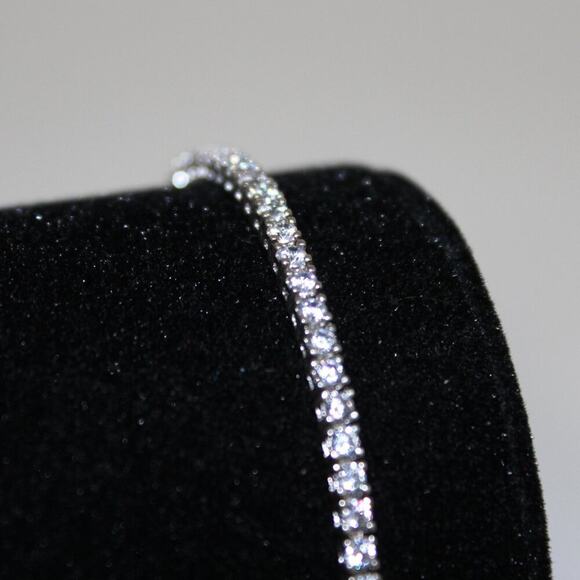 925 Sterling Silver Tennis Bracelet - Picture 9 of 9